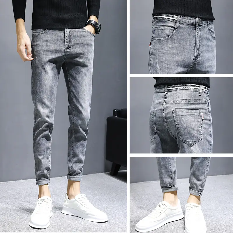 Men Slim-fit Ripped Jeans Spring Autumn Casual Leg Pants - Image 7