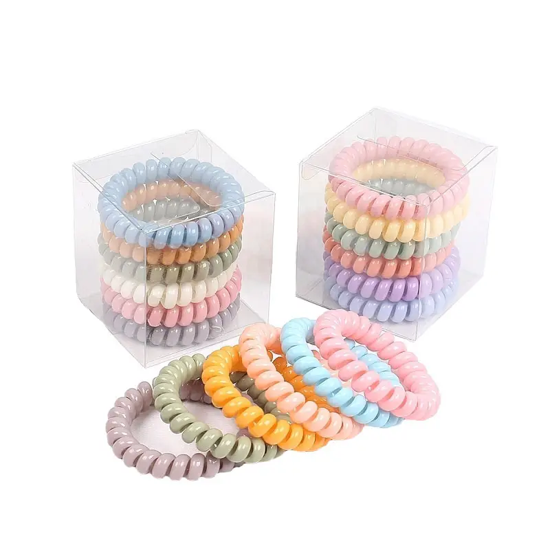 Korean Style Hair Rings 6 Pack Wash & Wear Rubber Ponytail - Image 13