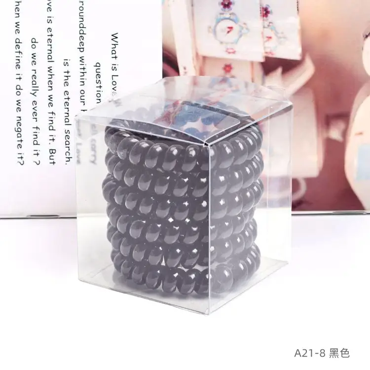 Korean Style Hair Rings 6 Pack Wash & Wear Rubber Ponytail - Image 8