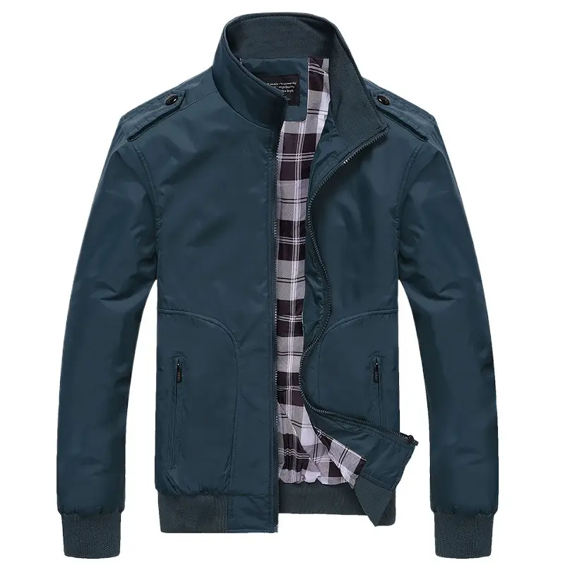 Men's Grey Bomber Jacket 2021 Winter Warm - Image 13