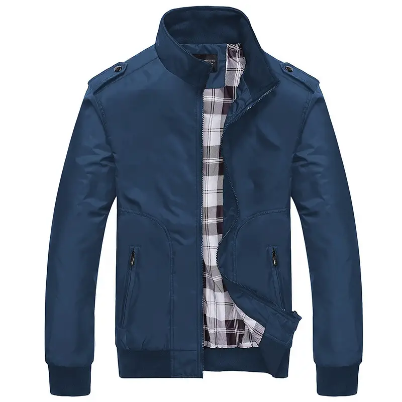Men's Grey Bomber Jacket 2021 Winter Warm - Image 3