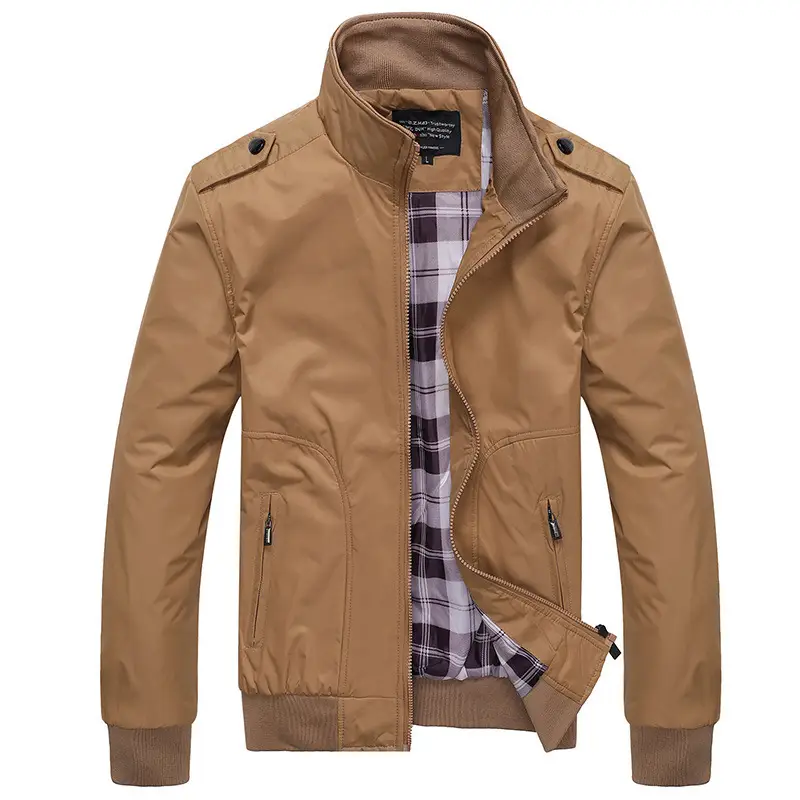 Men's Grey Bomber Jacket 2021 Winter Warm - Image 4