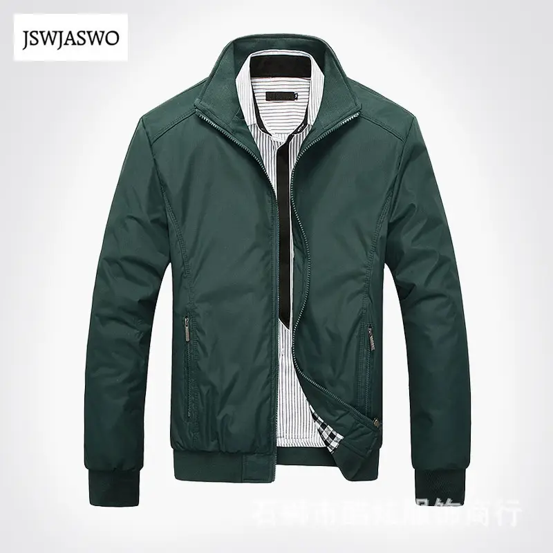 Men's Grey Bomber Jacket 2021 Winter Warm - Image 5