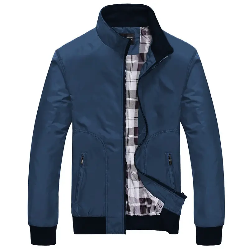 Men's Grey Bomber Jacket 2021 Winter Warm - Image 8