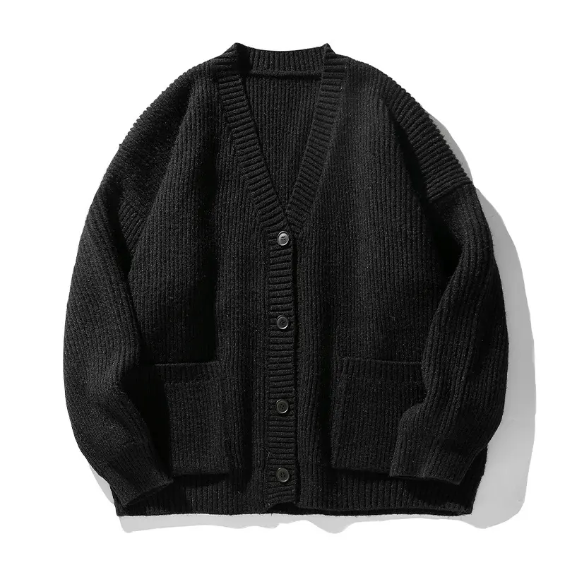 Black Striped Sweater for Men Winter Warmth - Image 8