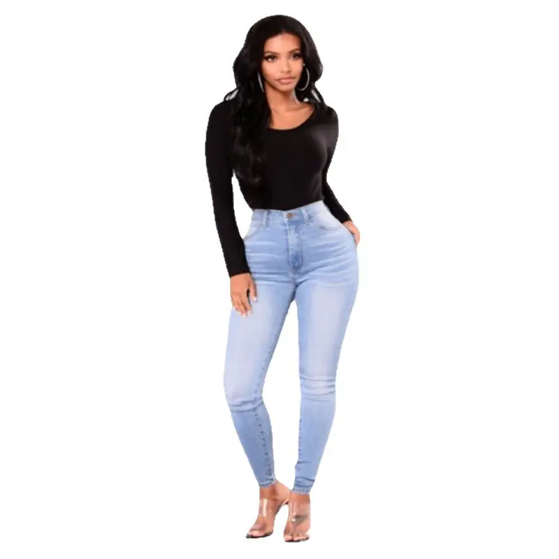 European Station 2023 Slim Hip Pencil Jeans Blue Large - Image 6