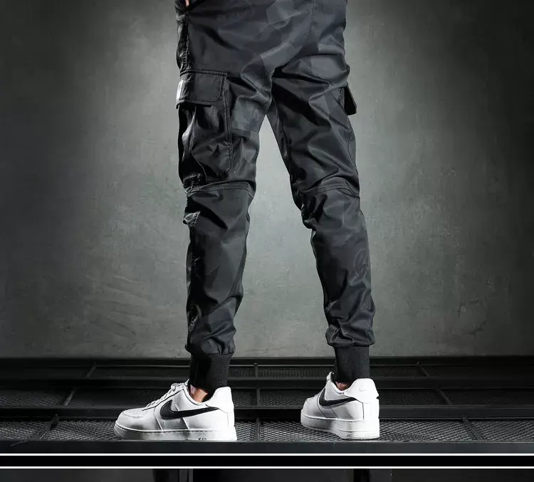 Men's 2021 Camo Slim Fit Casual Pants Black — feature 7