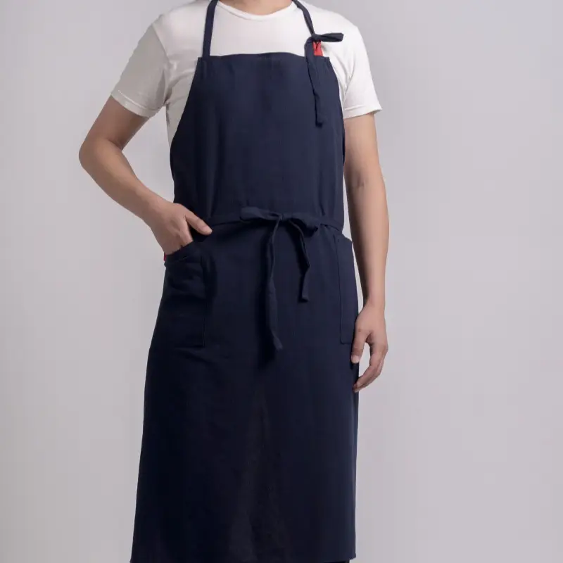 Cross-Border Ins Cotton Apron Large Size Hip Coverall Art Flower Barista Unisex Printable Logo - Image 20