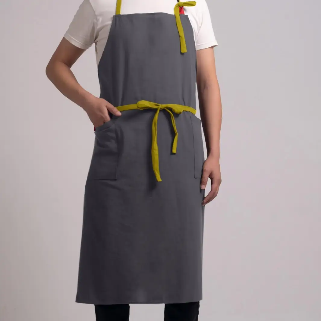 Cross-Border Ins Cotton Apron Large Size Hip Coverall Art Flower Barista Unisex Printable Logo - Image 11