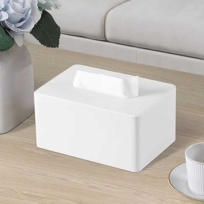 Modern Gray Marble Top Tissue Box for Living Room - Image 9