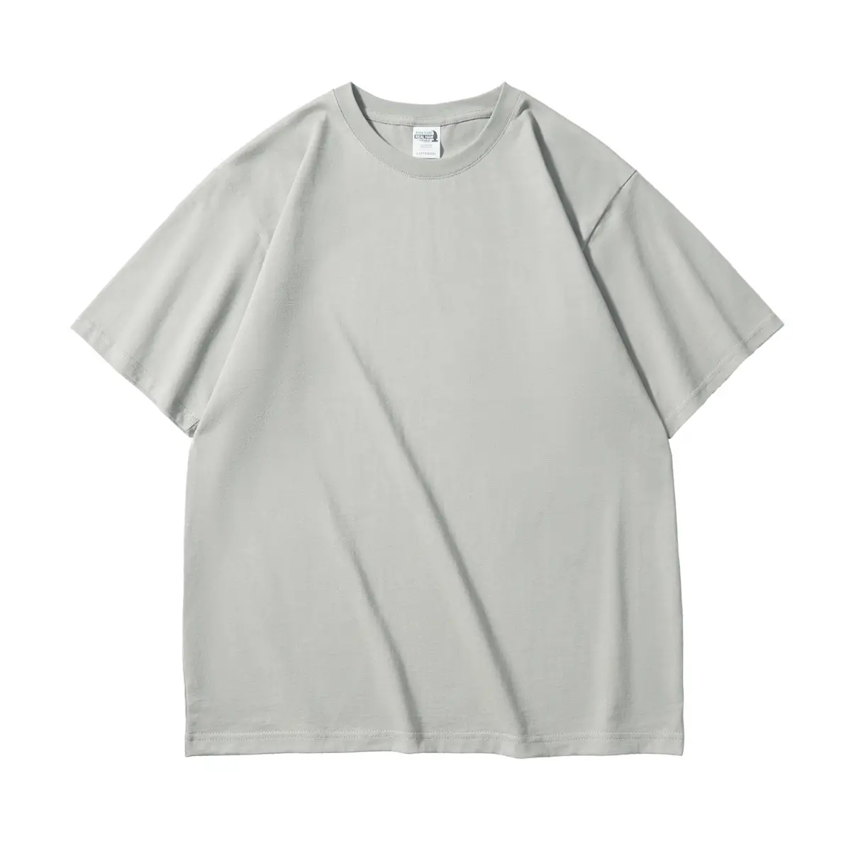 Men Cotton Short Sleeve T-Shirt Grey Crewneck - Image 21