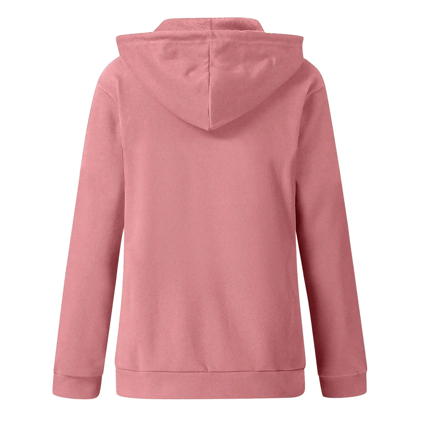 Blue Zipper Hooded Pullover Women's Cardigan with Front Pocket — feature 20