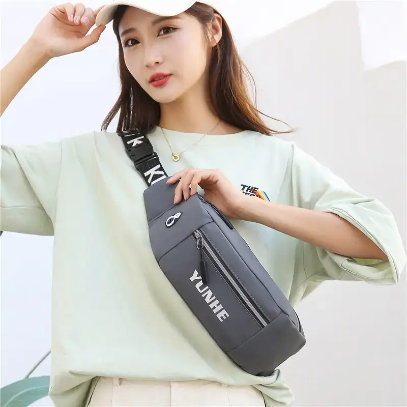 Oxford Cloth Waist Bag with Trendy Letter Band - Image 5