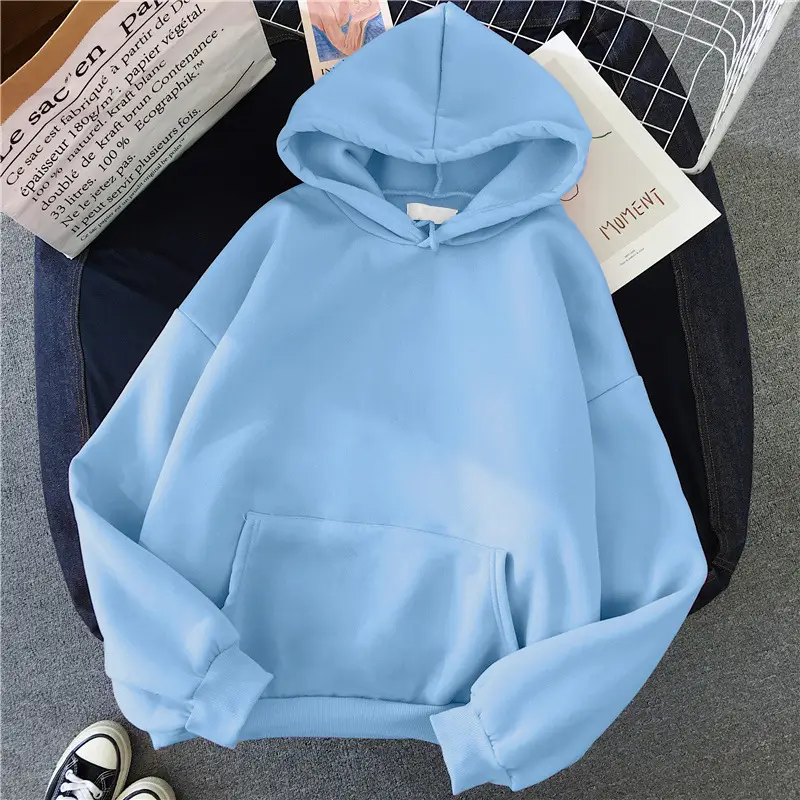 Brown Hooded Sweatshirt for Women Winter Casual Wear - Image 26
