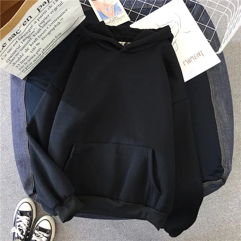 Brown Hooded Sweatshirt for Women Winter Casual Wear - Image 17