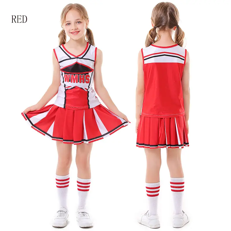 Red Football Baby Cheerleader Costume with Socks