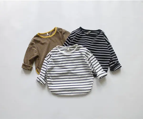 2026 Spring Kids Striped Base Layer T-Shirt Loose Cotton — feature 4