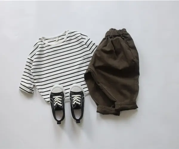 2026 Spring Kids Striped Base Layer T-Shirt Loose Cotton — feature 5