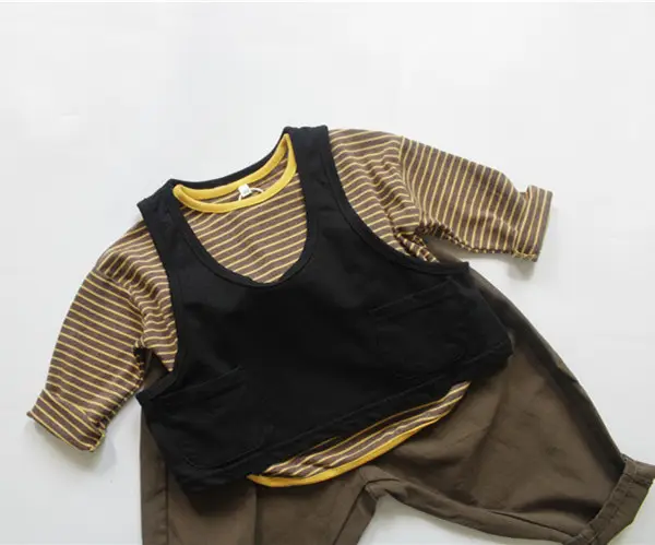 2026 Spring Kids Striped Base Layer T-Shirt Loose Cotton — feature 8