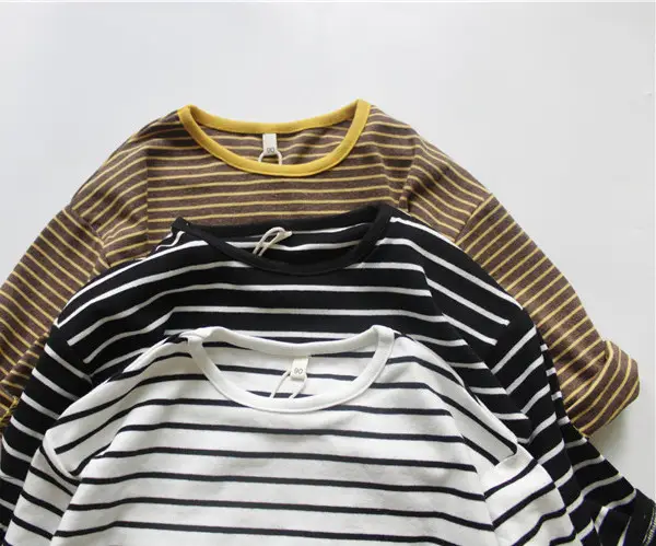 2026 Spring Kids Striped Base Layer T-Shirt Loose Cotton — feature 9