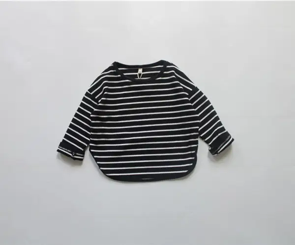 2026 Spring Kids Striped Base Layer T-Shirt Loose Cotton - Image 2