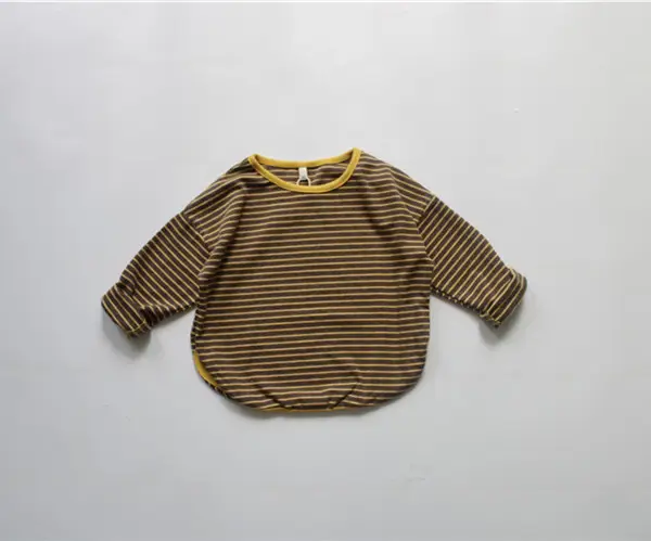 2026 Spring Kids Striped Base Layer T-Shirt Loose Cotton - Image 3
