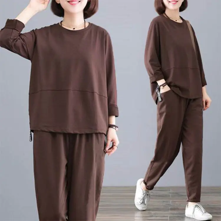 2021 Women's Brown Korean Style 2-Piece Suit - Image 6