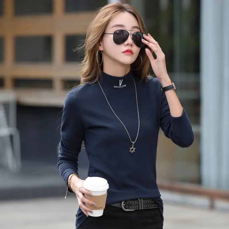 Elegant Knit Long Sleeve Shirt for Women Autumn Winter 2021 - Image 9