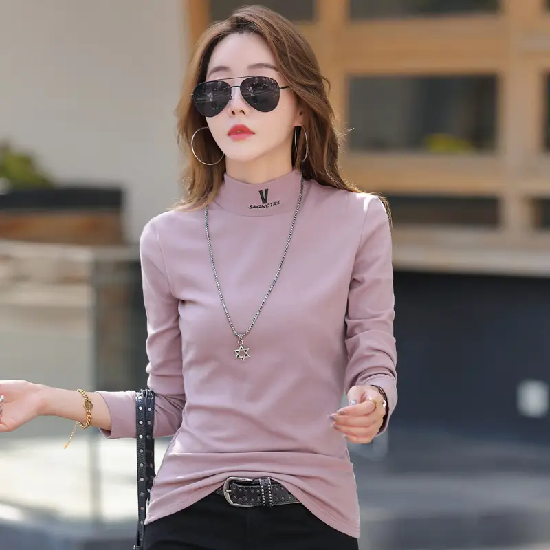 Elegant Knit Long Sleeve Shirt for Women Autumn Winter 2021 - Image 3
