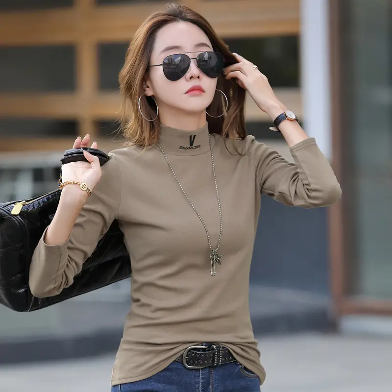 Elegant Knit Long Sleeve Shirt for Women Autumn Winter 2021 - Image 4