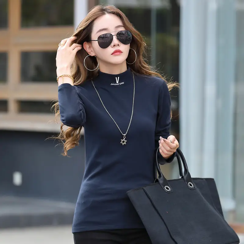 Elegant Knit Long Sleeve Shirt for Women Autumn Winter 2021 - Image 6