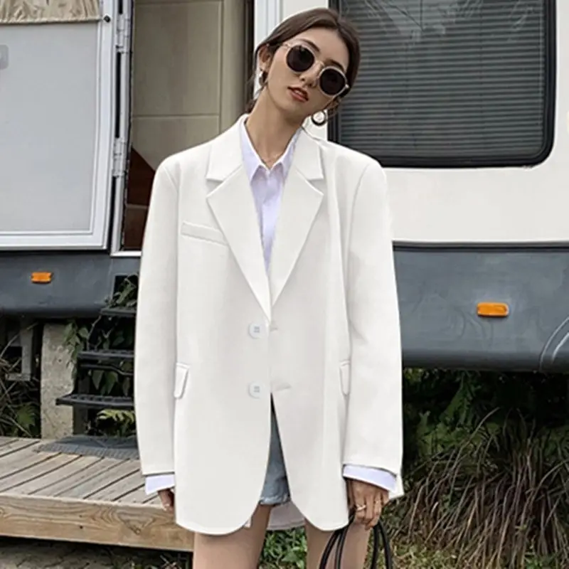 Women Pink Blazer 2026 Spring Autumn Loose Fit - Image 8