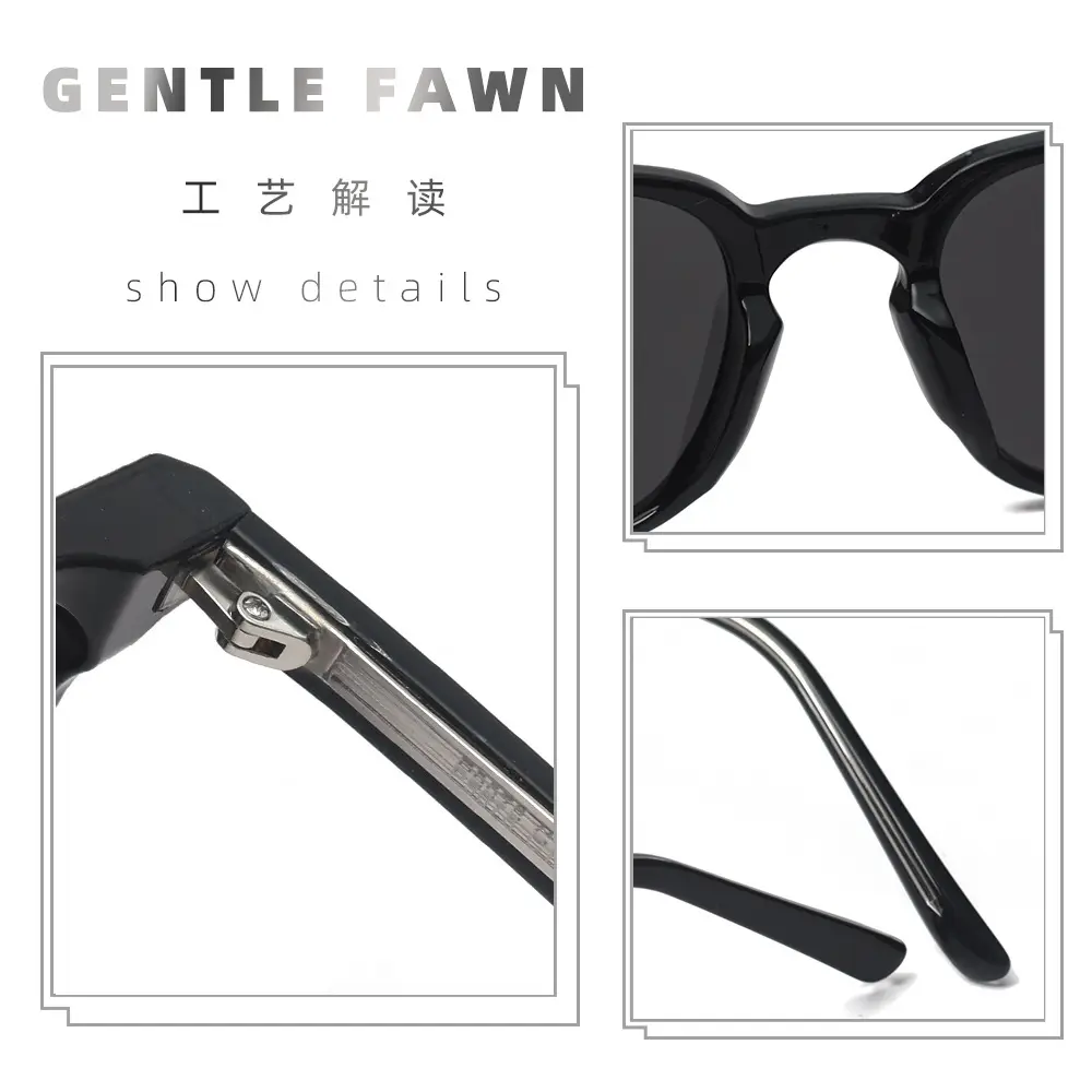Men Women Square Frame Polarized Sunglasses Transparent White - Image 8
