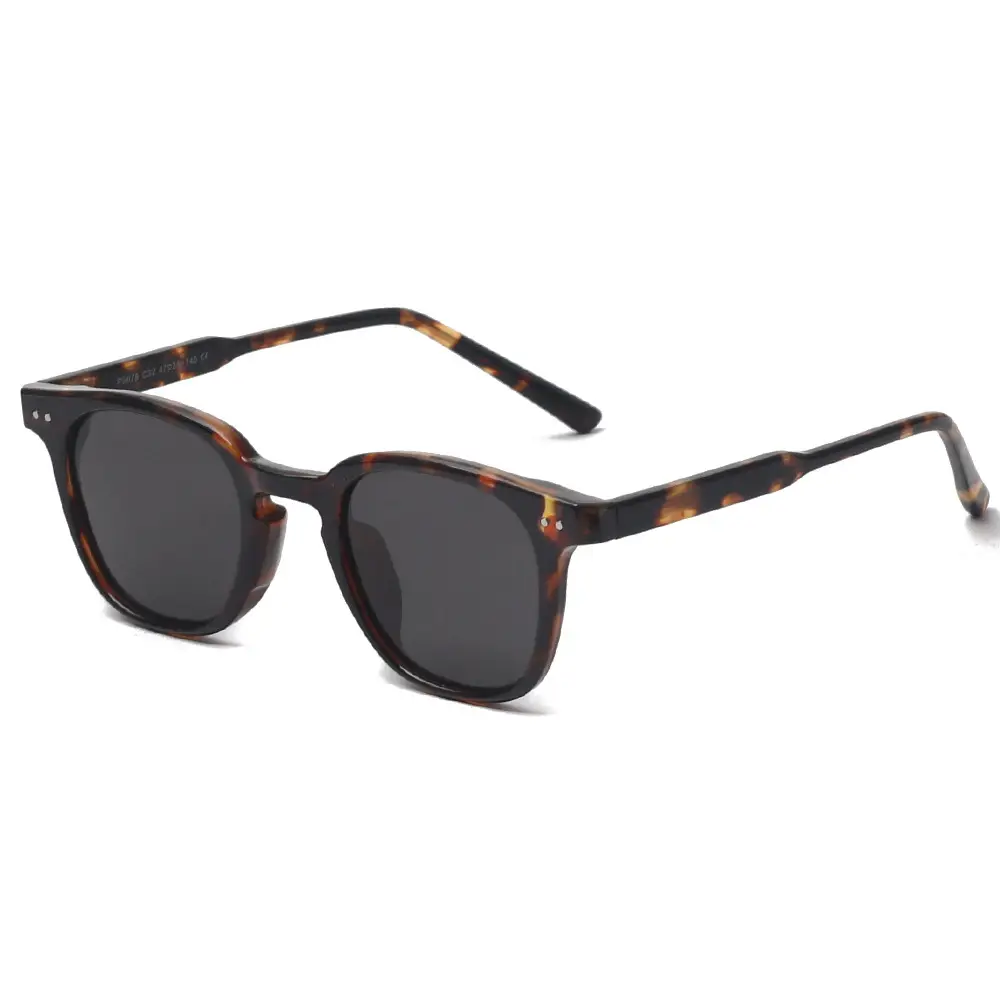 Men Women Square Frame Polarized Sunglasses Transparent White - Image 3