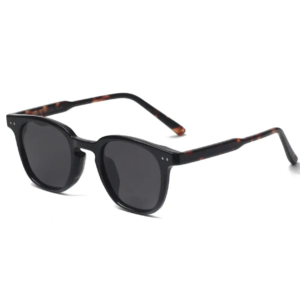 Men Women Square Frame Polarized Sunglasses Transparent White - Image 5