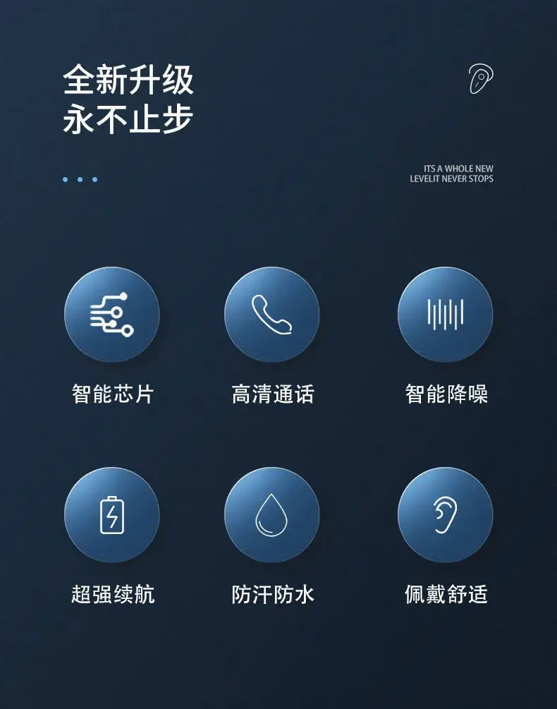 Wireless Hanging Earphones Bluetooth 5.3 Waterproof Sports Use — feature 20