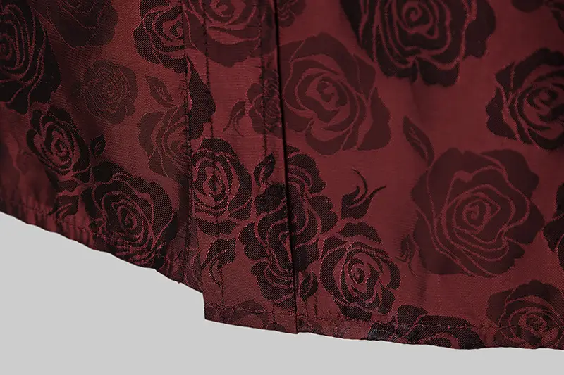 Men's Long Sleeve Rose Printed Shirt 2021 Winter — feature 16