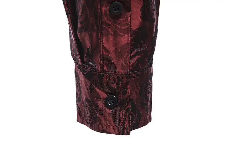 Men's Long Sleeve Rose Printed Shirt 2021 Winter — feature 17