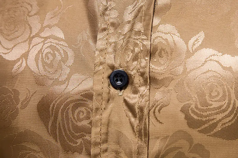 Men's Long Sleeve Rose Printed Shirt 2021 Winter — feature 23
