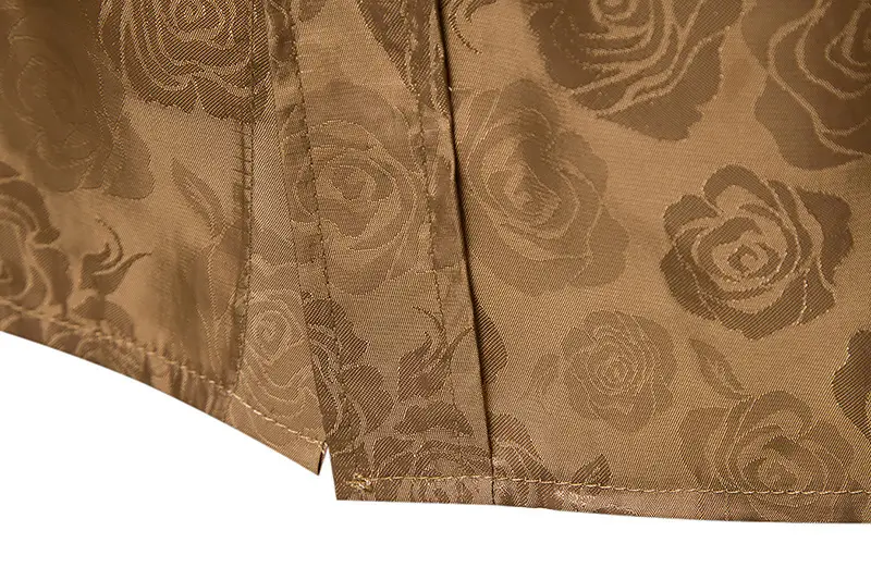 Men's Long Sleeve Rose Printed Shirt 2021 Winter — feature 25