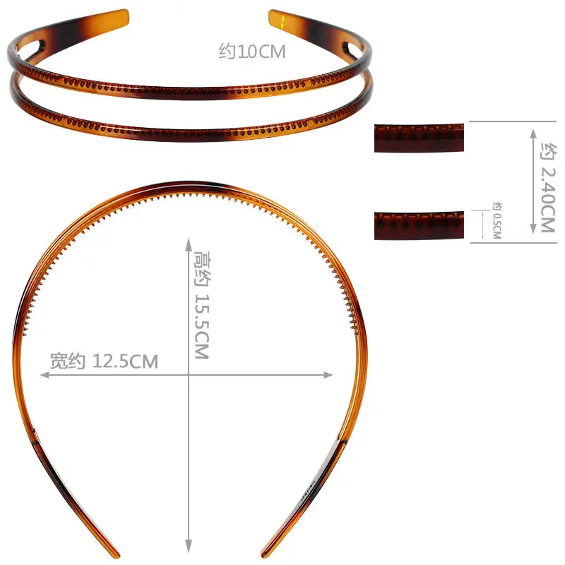 PC Material Retro Hair Hoop 23cm Wash Face Broken Hair Disc Accessories - Image 6