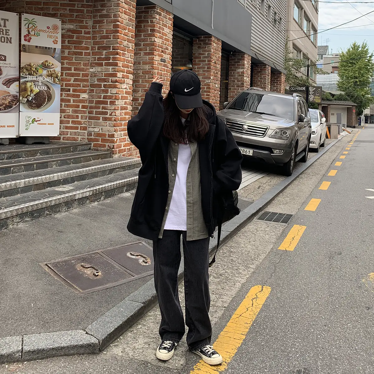 New Spring Oversize Grey Hooded Sweatshirt Women - Image 5