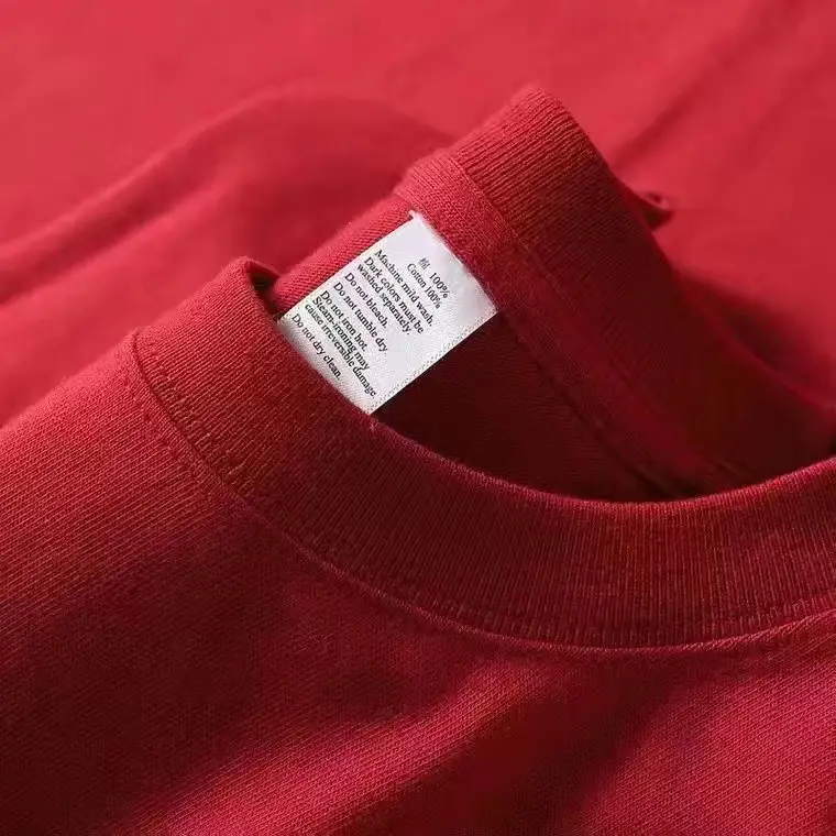 Pure Cotton White Round Neck T-Shirt Loose Large - Image 14