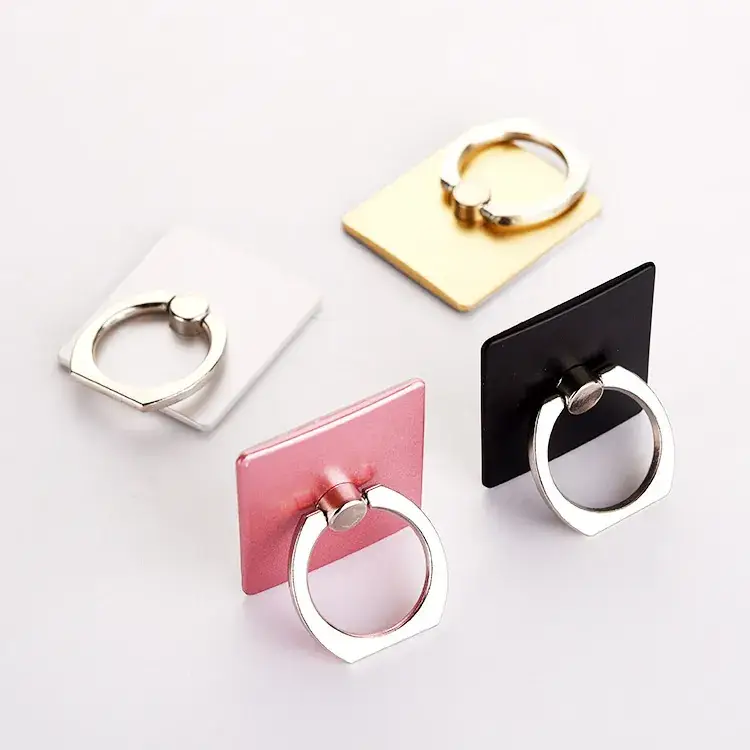 Square Phone Ring Buckle Bracket Gift Logo - Image 2