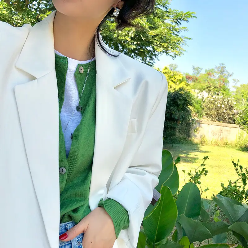 Petite Korean Style Loose Fit Blazer Pink Spring Autumn 2026 - Image 8