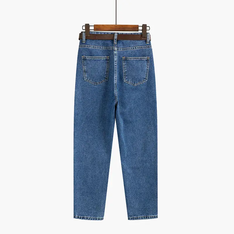 Women's Blue Denim Jeans Slim Fit Plus Size Radish Harem - Image 9