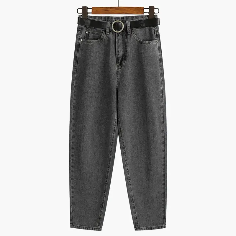 Women's Blue Denim Jeans Slim Fit Plus Size Radish Harem - Image 4