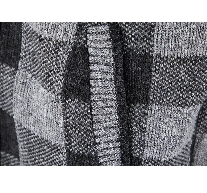 2023 New Winter Hooded Plaid Sweater Large Men — feature 19
