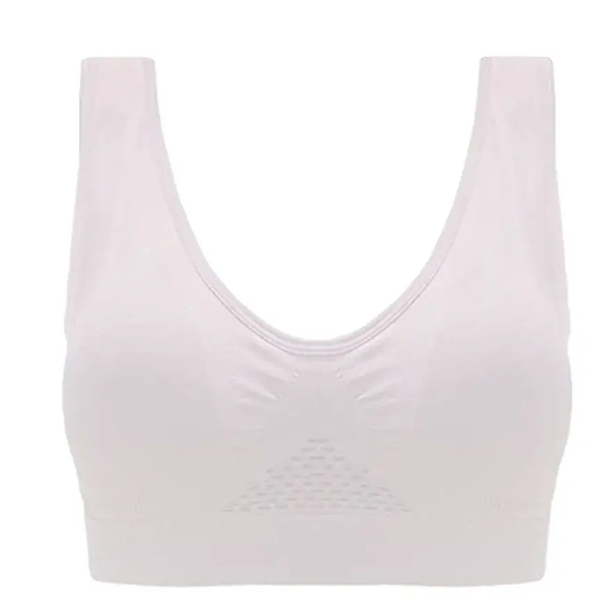 Maroon Hollow Mesh Sports Bra Large - Image 2