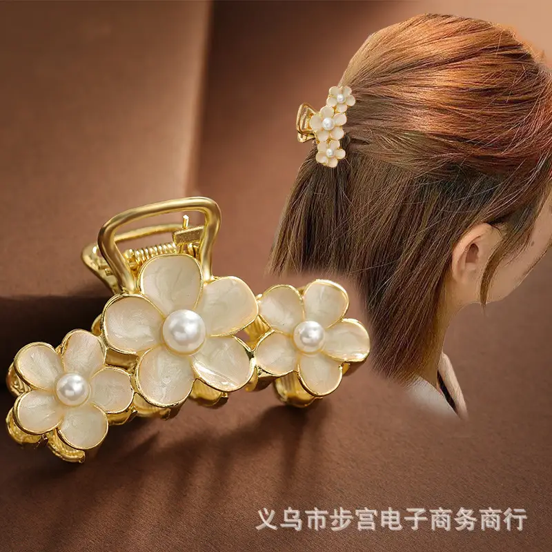 Electroplated Flower Hairpin Clip for Women - Image 9